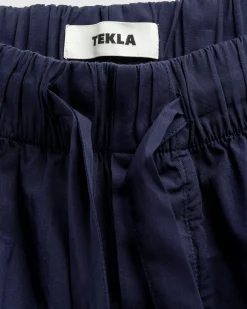 Tekla Poplin Pyjamas Pants True Navy- Underwear And Loungewear