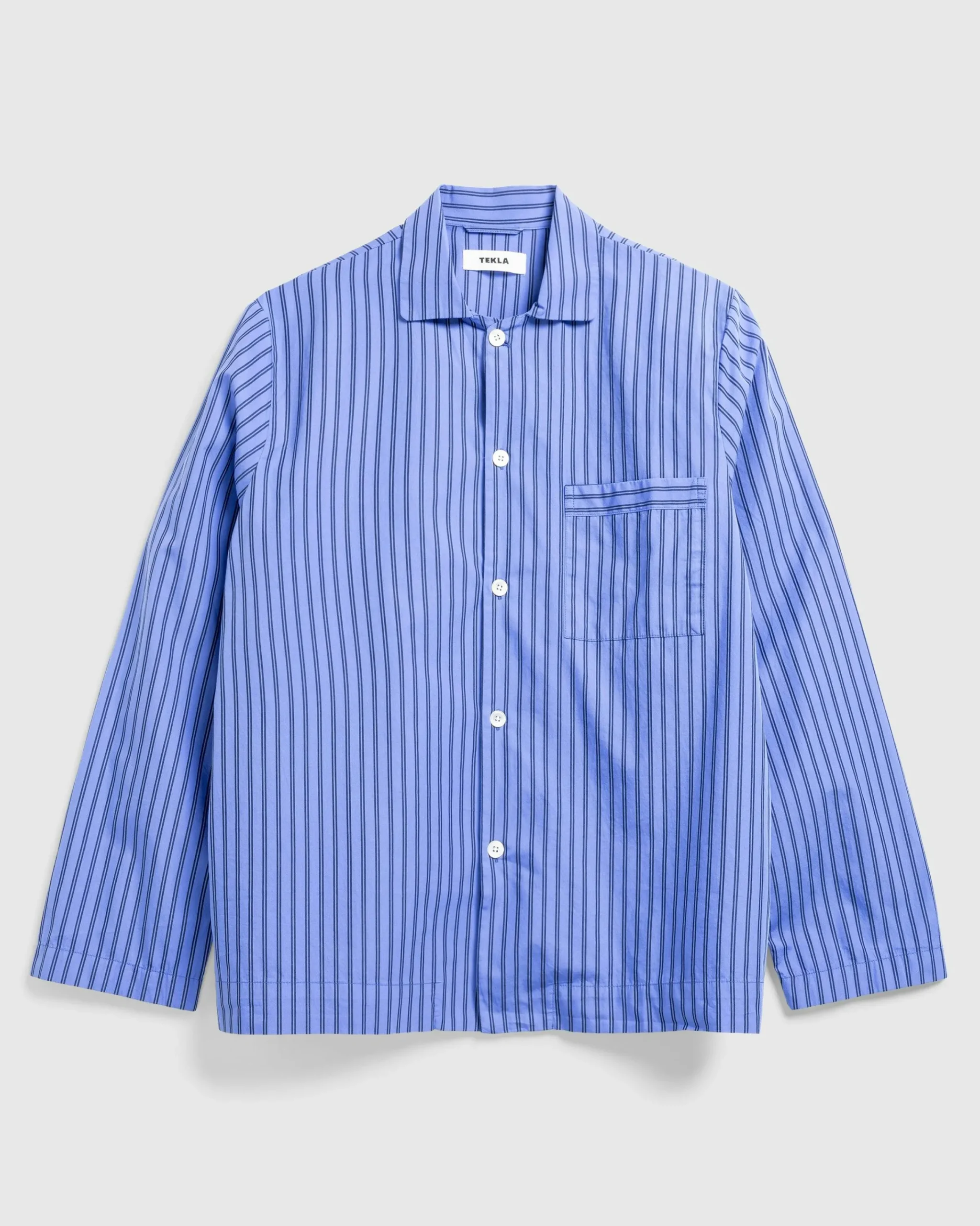 Tekla Poplin Pyjamas Shirt Boro Stripes- Underwear And Loungewear