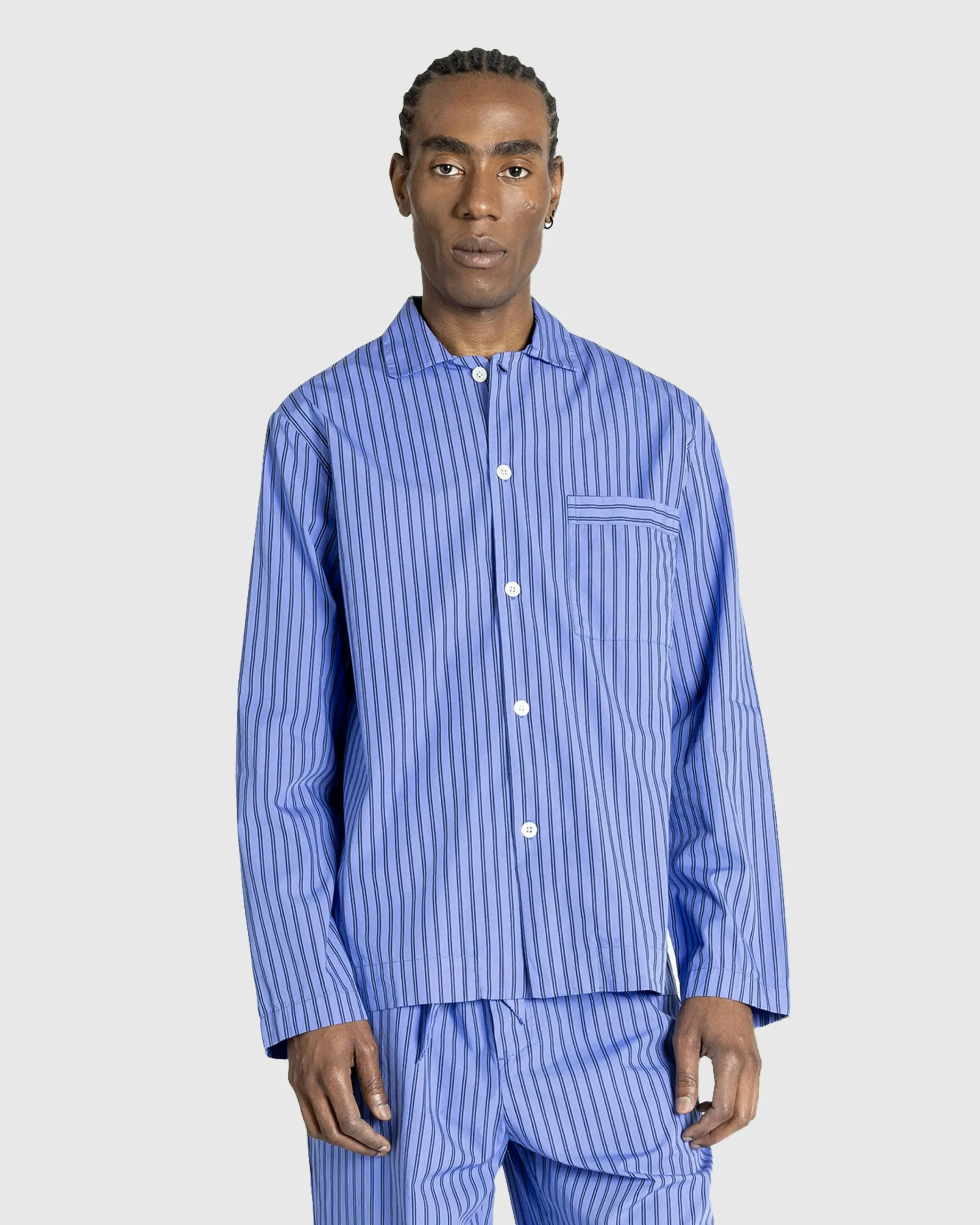 Tekla Poplin Pyjamas Shirt Boro Stripes- Underwear And Loungewear