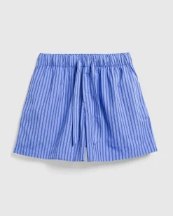 Tekla Poplin Pyjamas Shorts Boro Stripes- Underwear And Loungewear