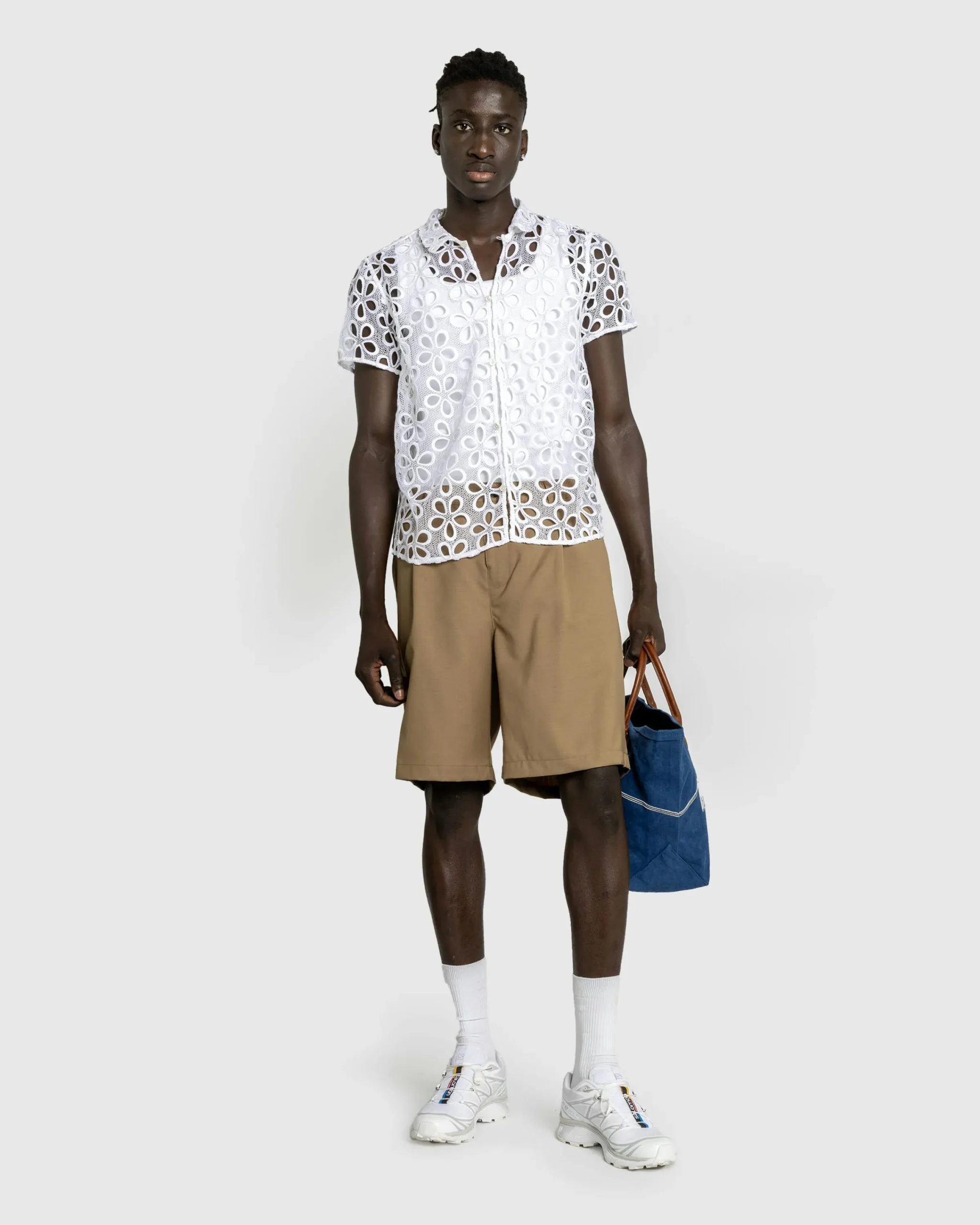 Bode Primrose Lace Short-Sleeve Shirt- Shirts