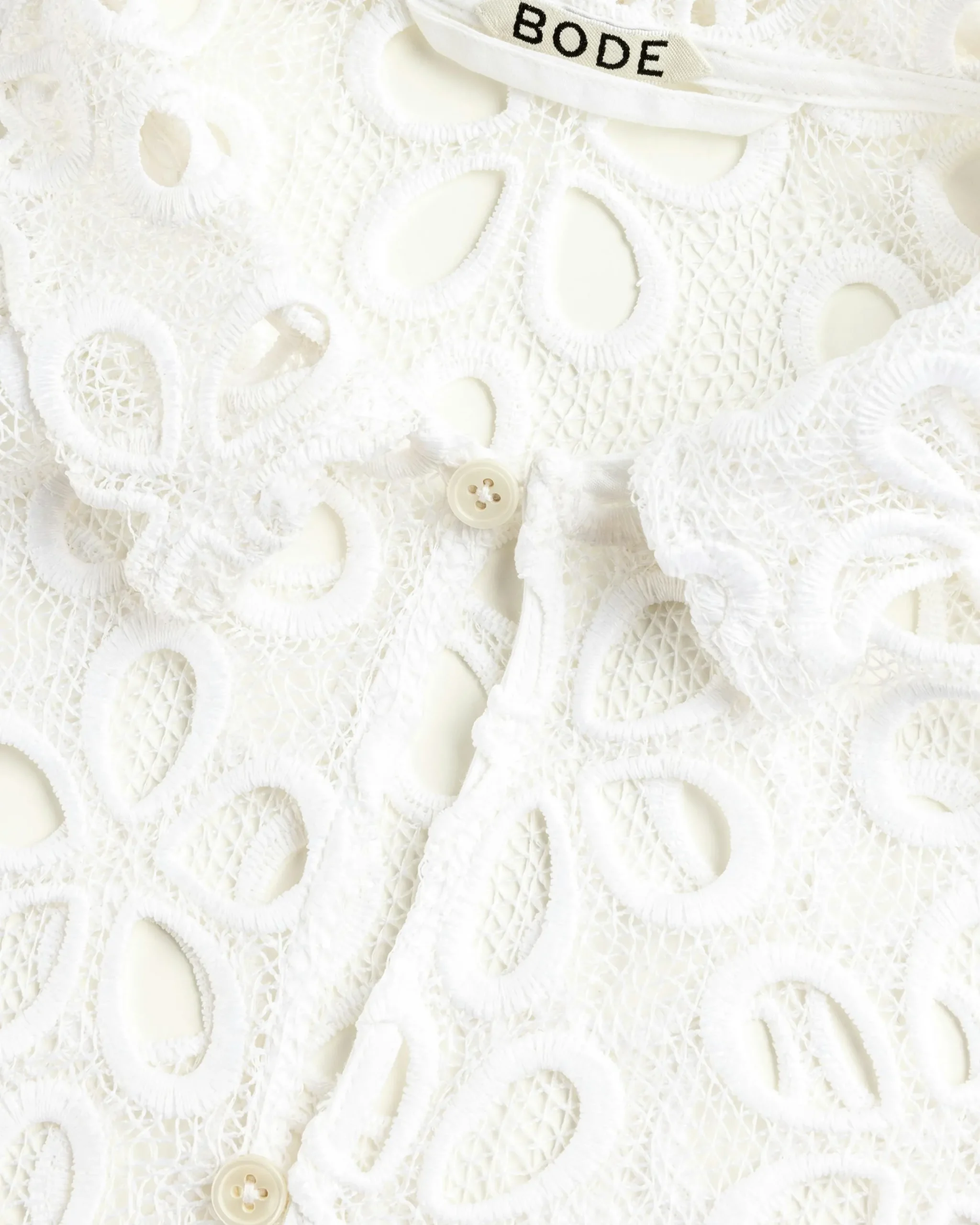 Bode Primrose Lace Short-Sleeve Shirt- Shirts