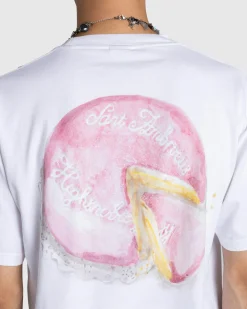 Sant Ambroeus Principessa T-Shirt Off-White- Tops
