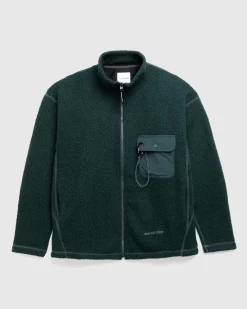 And Wander Re Wool JQ Stand Zip- Outerwear