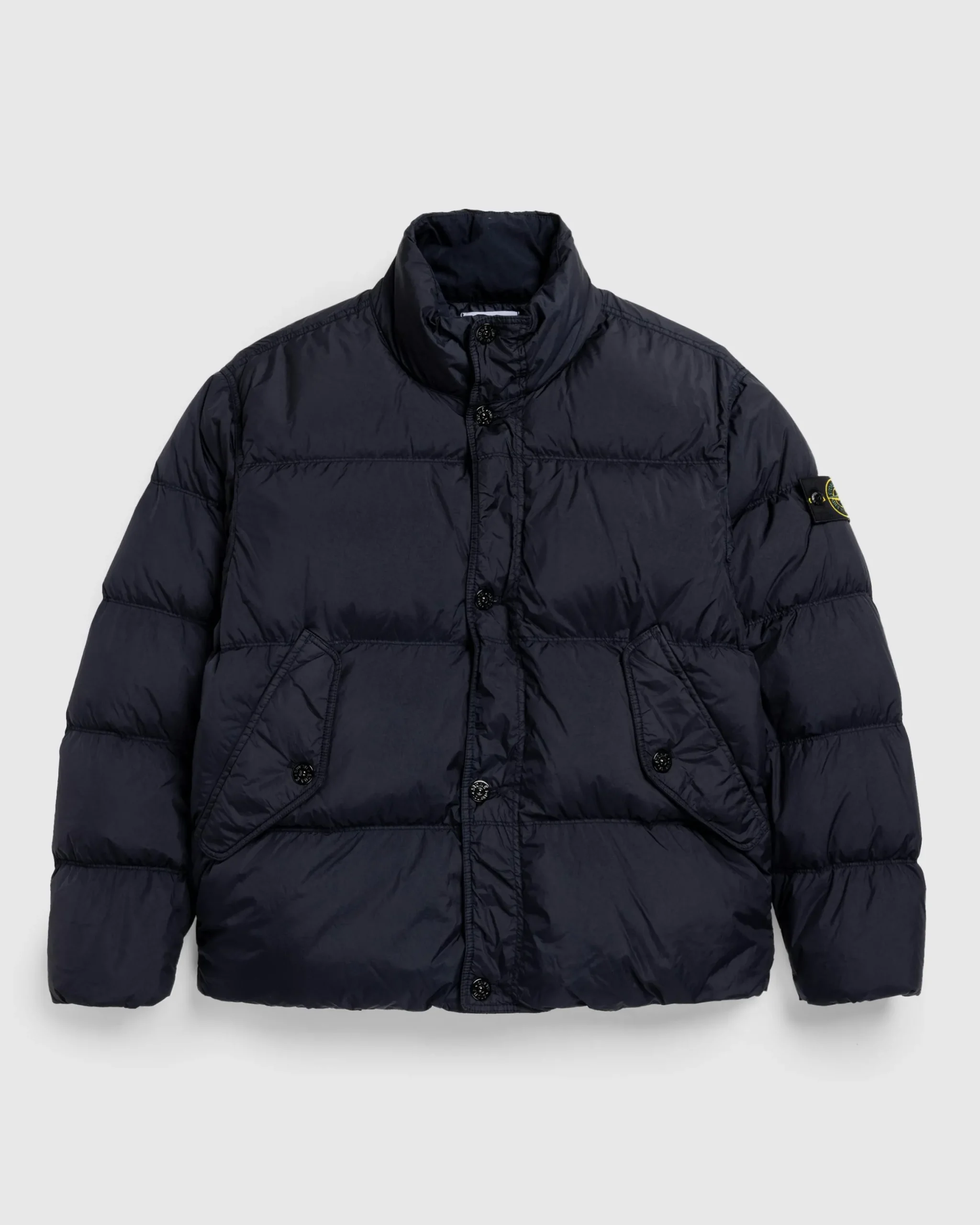 Stone Island Real Down Jacket Navy Blue- Outerwear