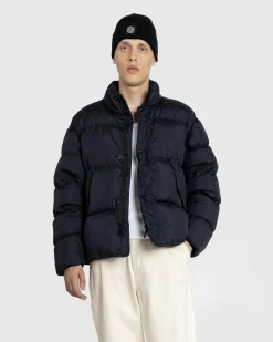 Stone Island Real Down Jacket Navy Blue- Outerwear