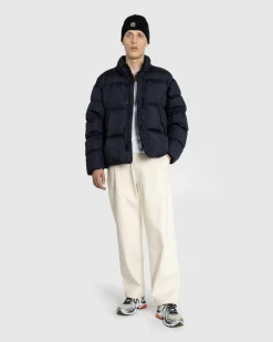Stone Island Real Down Jacket Navy Blue- Outerwear