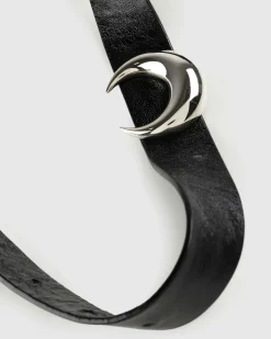 Marine Serre Recycled Pewter Moon Charm Choker- Jewelry