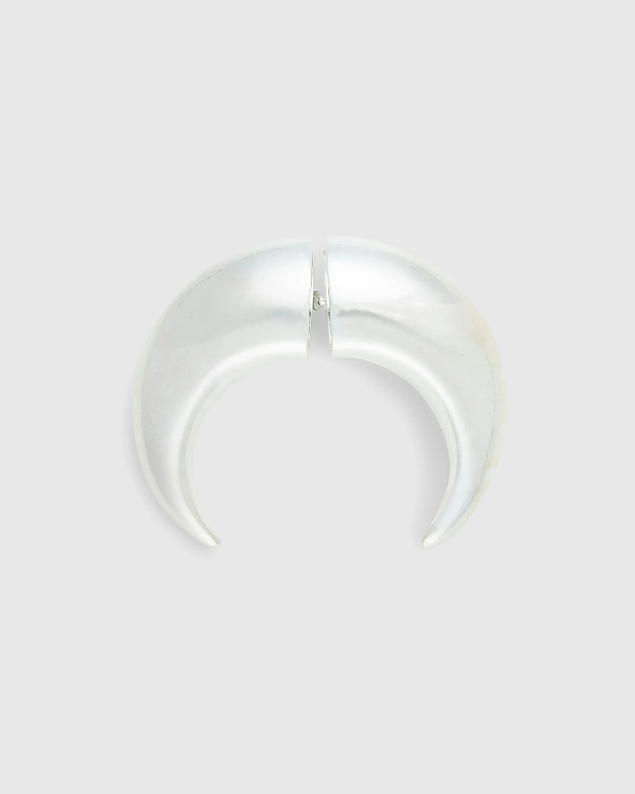 Marine Serre Recycled Pewter Shamanic Stud Shiny Silver- Jewelry