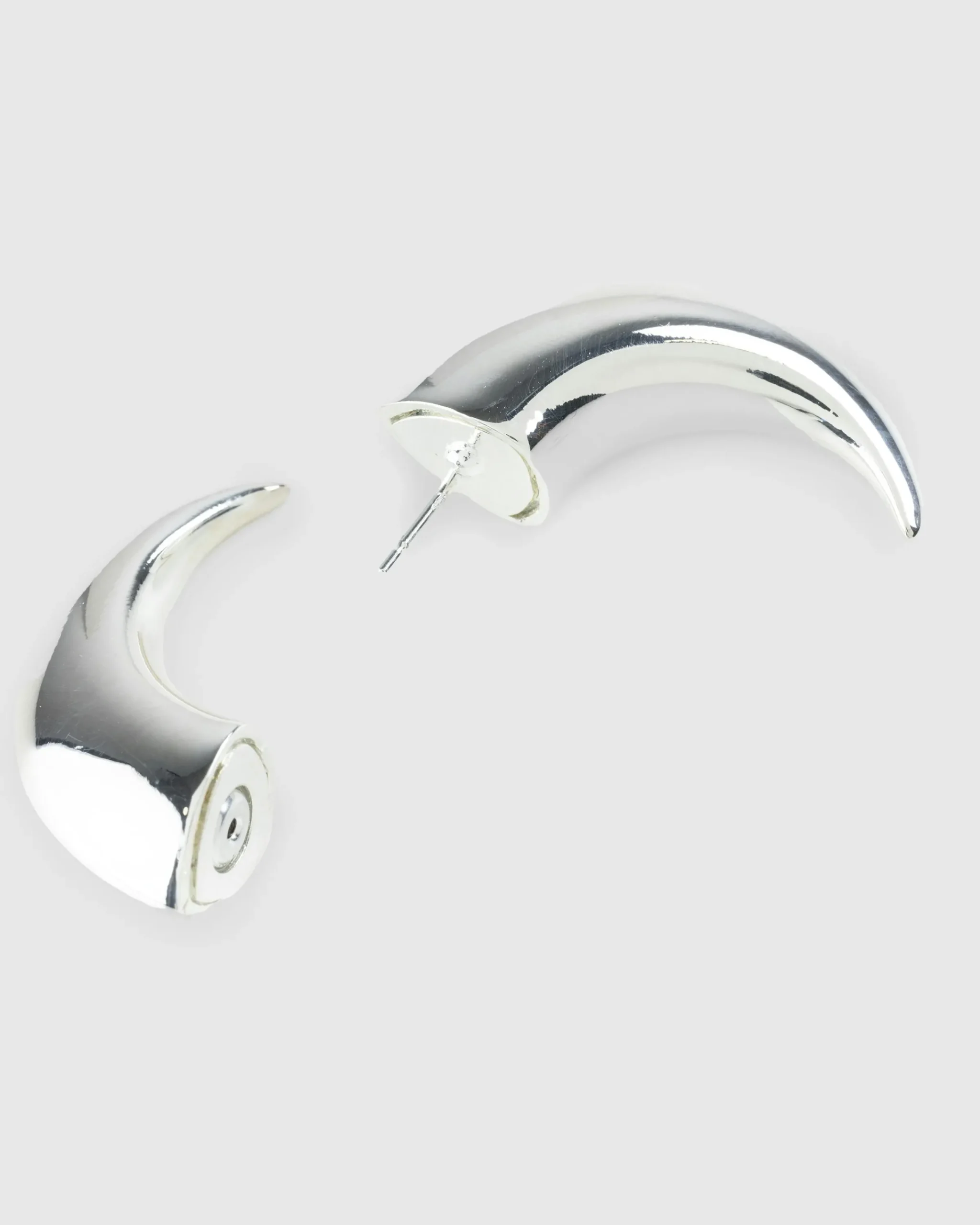 Marine Serre Recycled Pewter Shamanic Stud Shiny Silver- Jewelry