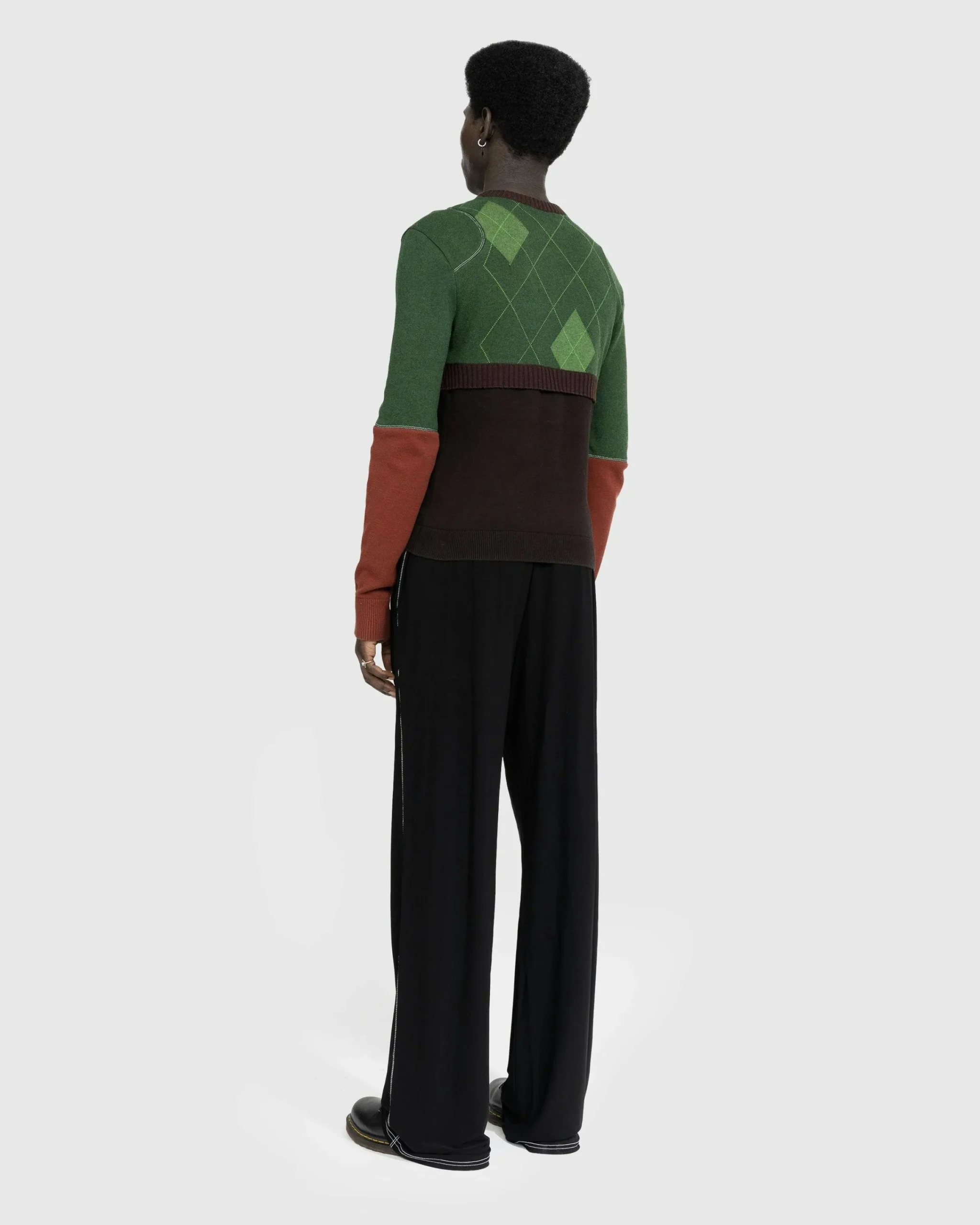 Marine Serre Regenerated Lozenge Knit Crewneck Pullover Multi- Knitwear