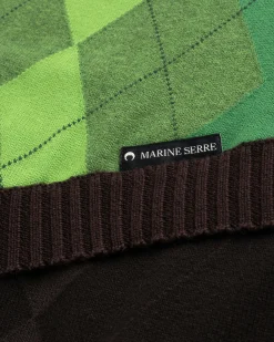 Marine Serre Regenerated Lozenge Knit Crewneck Pullover Multi- Knitwear