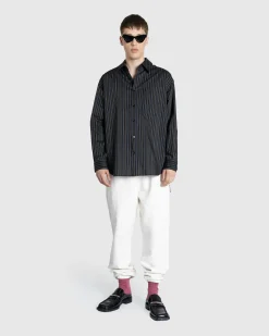 Lemaire Regular Shirt Dark Brown/Marine- Shirts