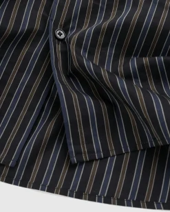 Lemaire Regular Shirt Dark Brown/Marine- Shirts
