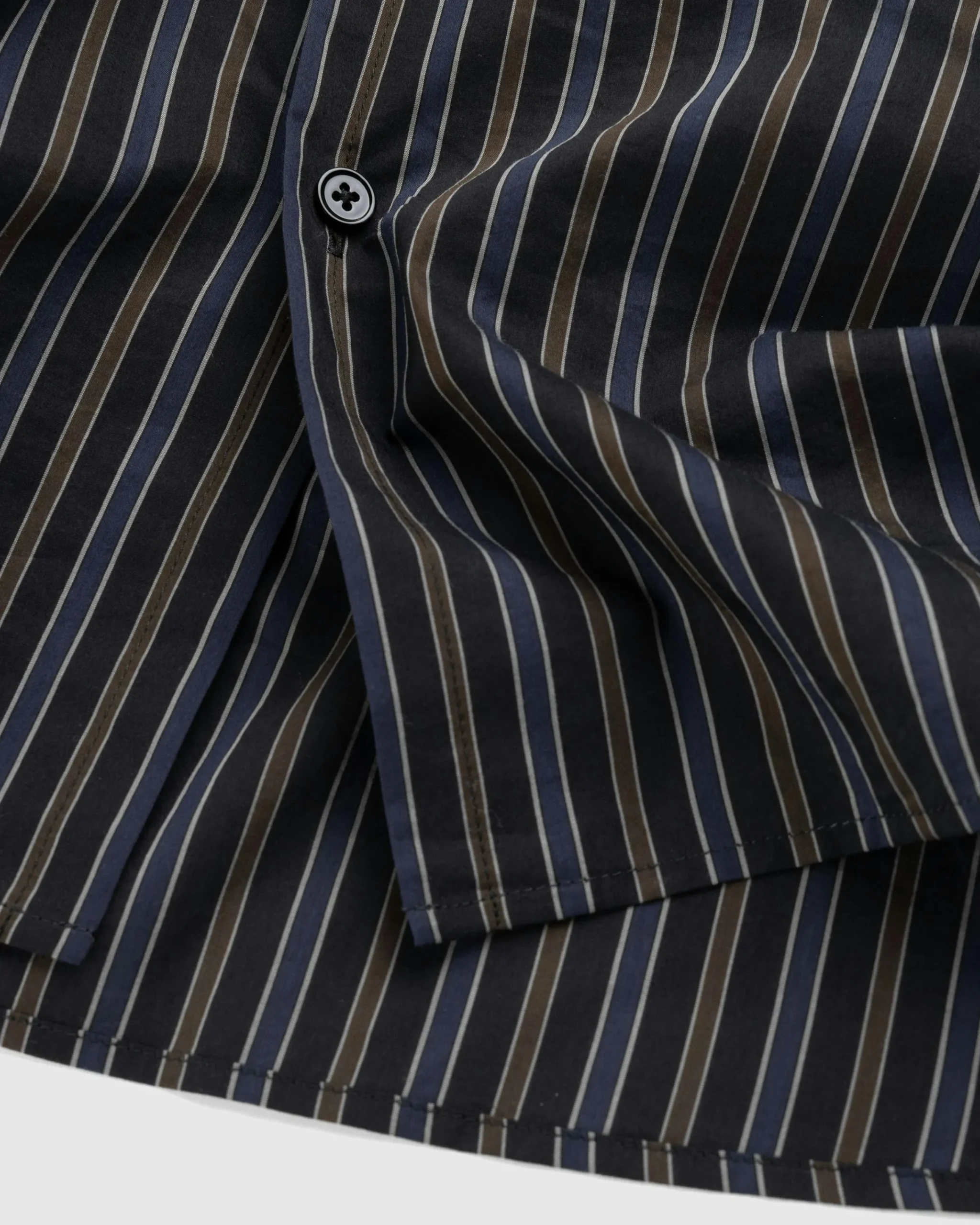 Lemaire Regular Shirt Dark Brown/Marine- Shirts