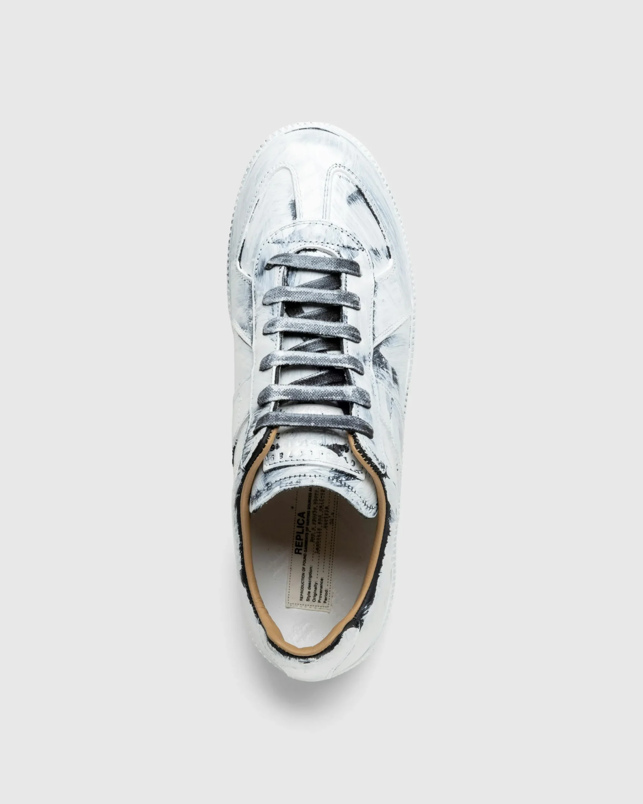 Maison Margiela Replica Bianchetto Sneaker Black/Glossy White- Sneakers