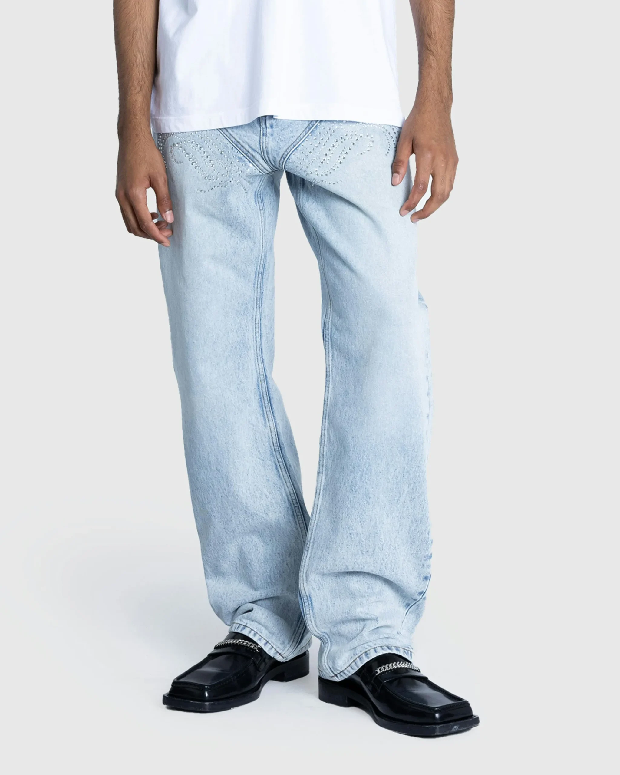 Y/Project Rhinestone Jeans Blue- Pants