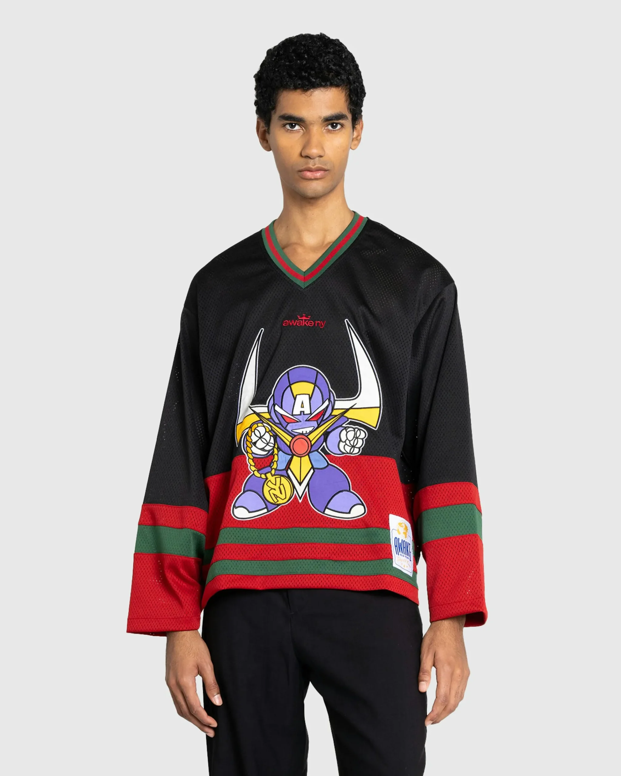 Awake NY Robo Hockey Jersey Black/Multi- Tops