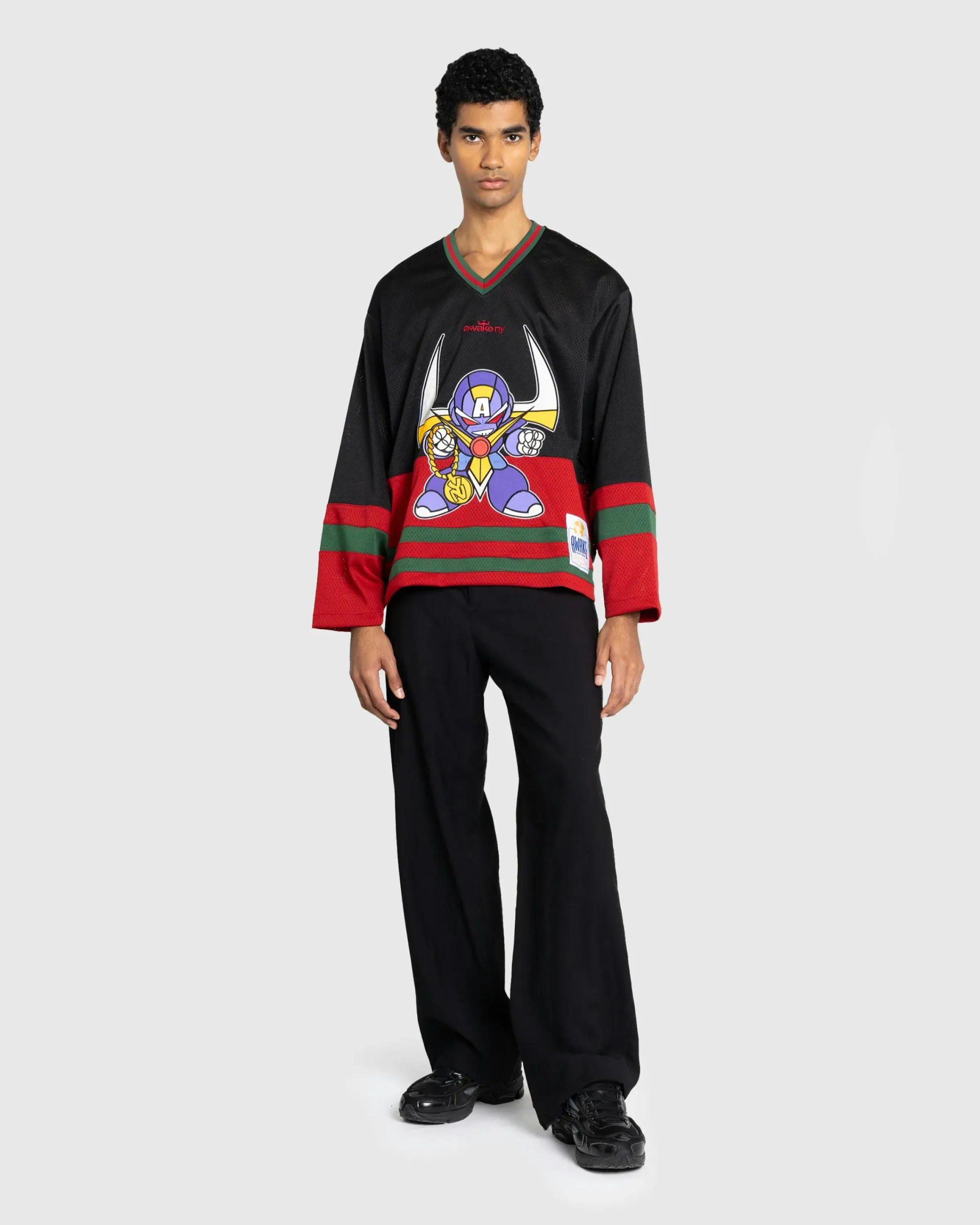 Awake NY Robo Hockey Jersey Black/Multi- Tops