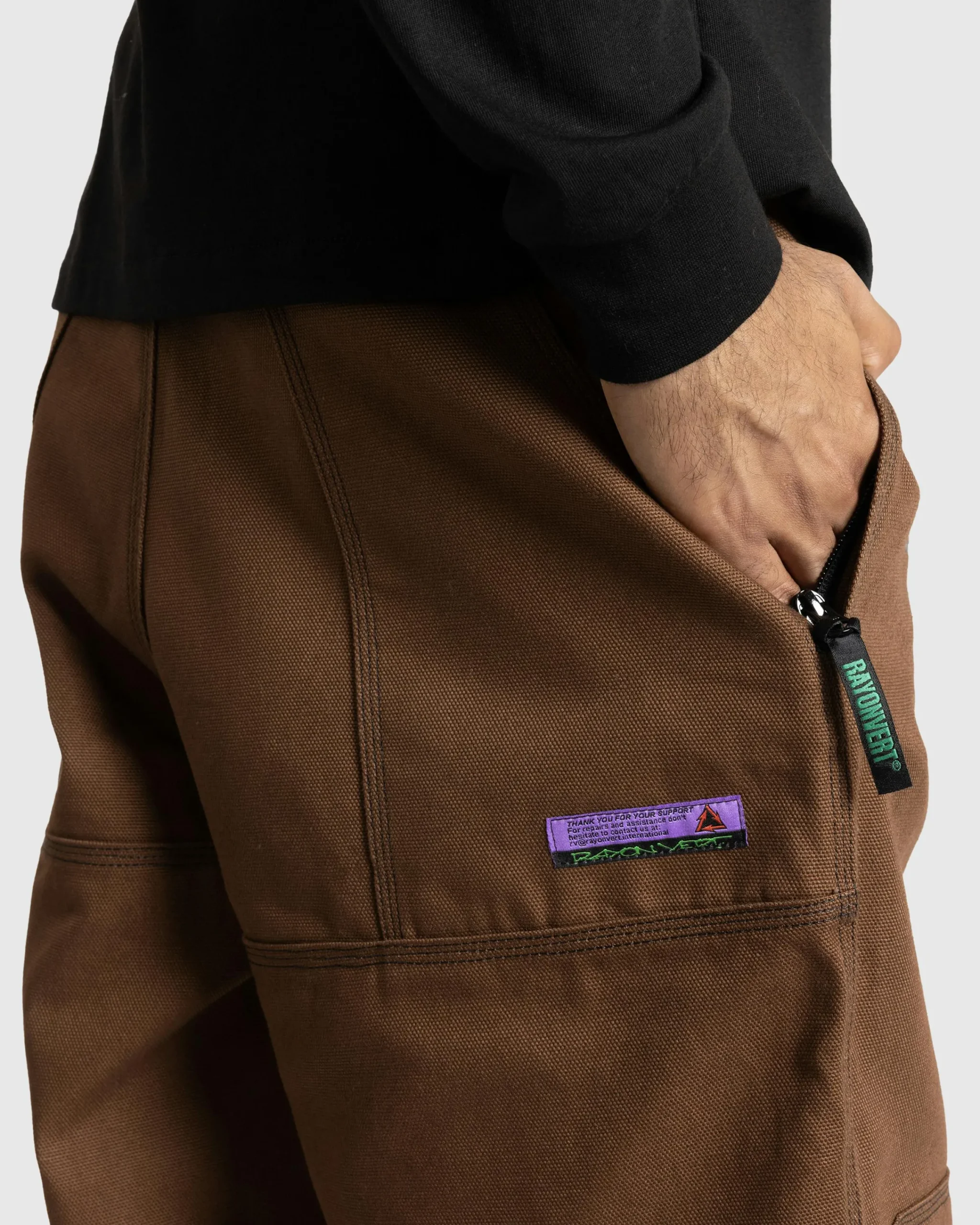 Rayon Vert Rocky Pants Bark Brown- Pants