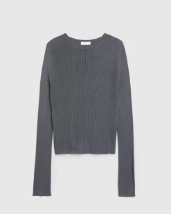 Rier Round Neck Sweater Castlerock Knit- Knitwear