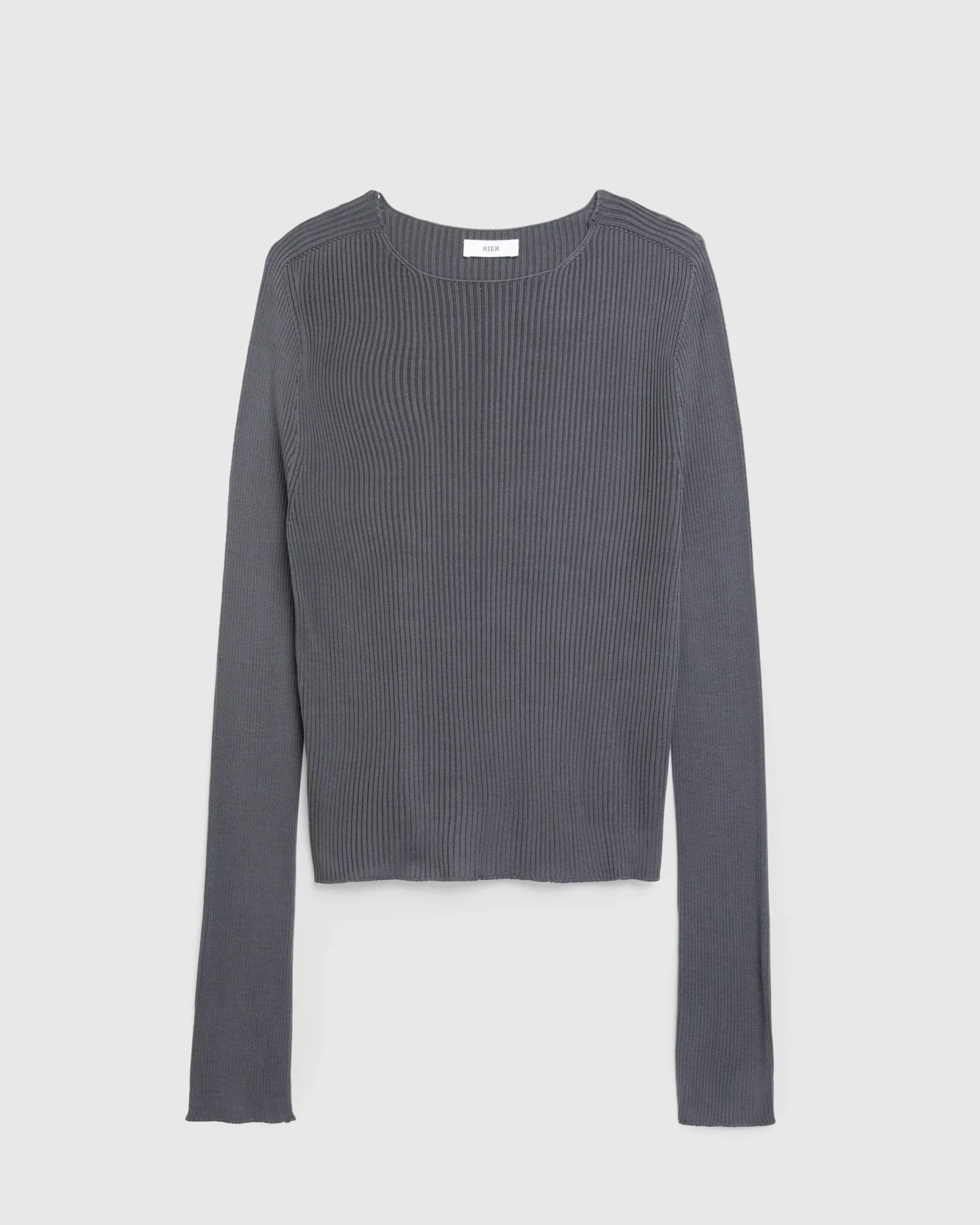 Rier Round Neck Sweater Castlerock Knit- Knitwear