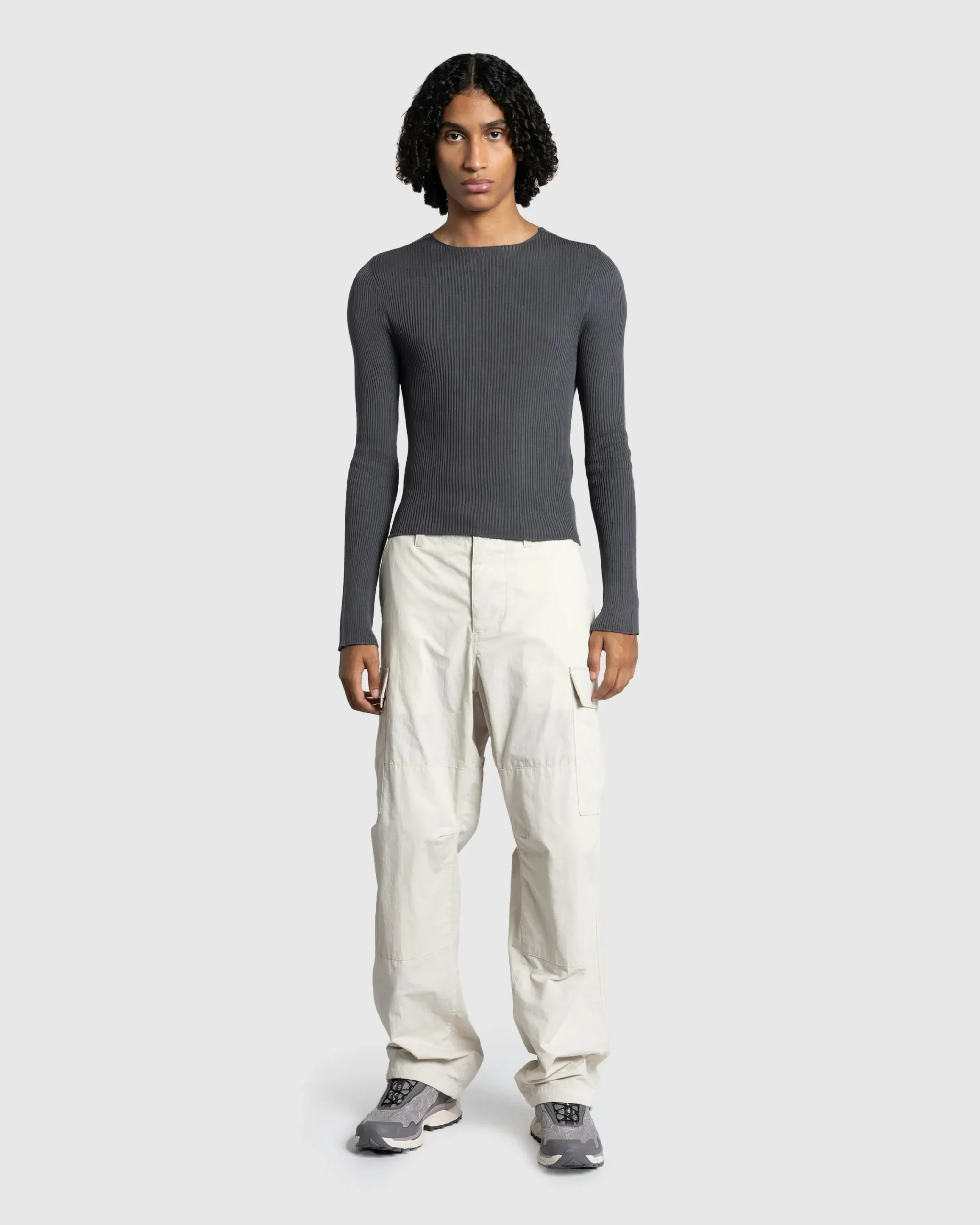 Rier Round Neck Sweater Castlerock Knit- Knitwear