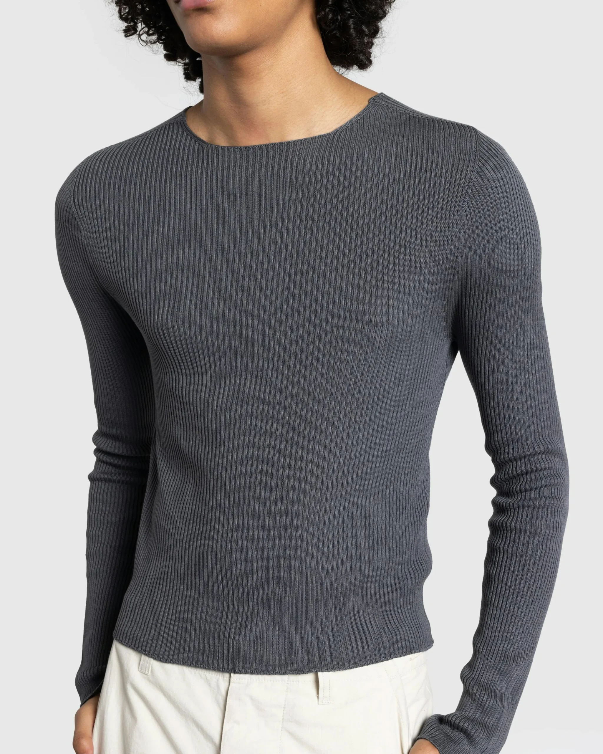 Rier Round Neck Sweater Castlerock Knit- Knitwear