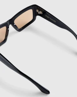 Port Tanger Sabea Black Acetate/Amber Lens- Sunglasses