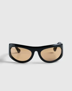Port Tanger Safaa Black Acetate/Amber Lens- Sunglasses