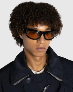 Port Tanger Safaa Black Acetate/Amber Lens- Sunglasses