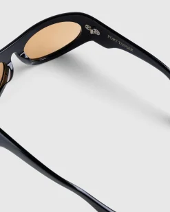 Port Tanger Safaa Black Acetate/Amber Lens- Sunglasses