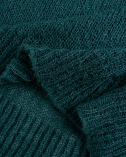 Café de Flore Script Sweater Vest Green- Knitwear