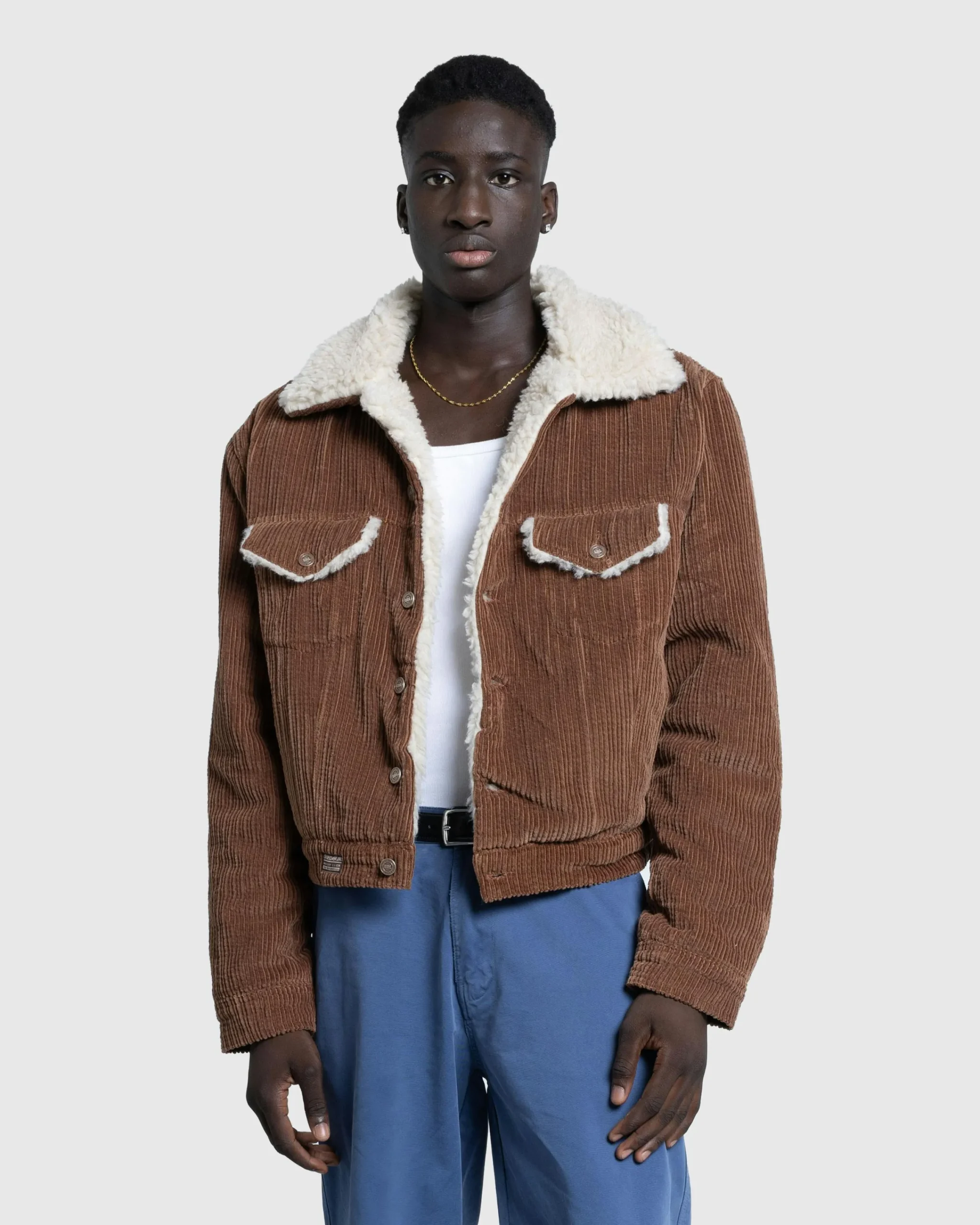 ERL Sherpa Corduroy Trucker Jacket- Outerwear