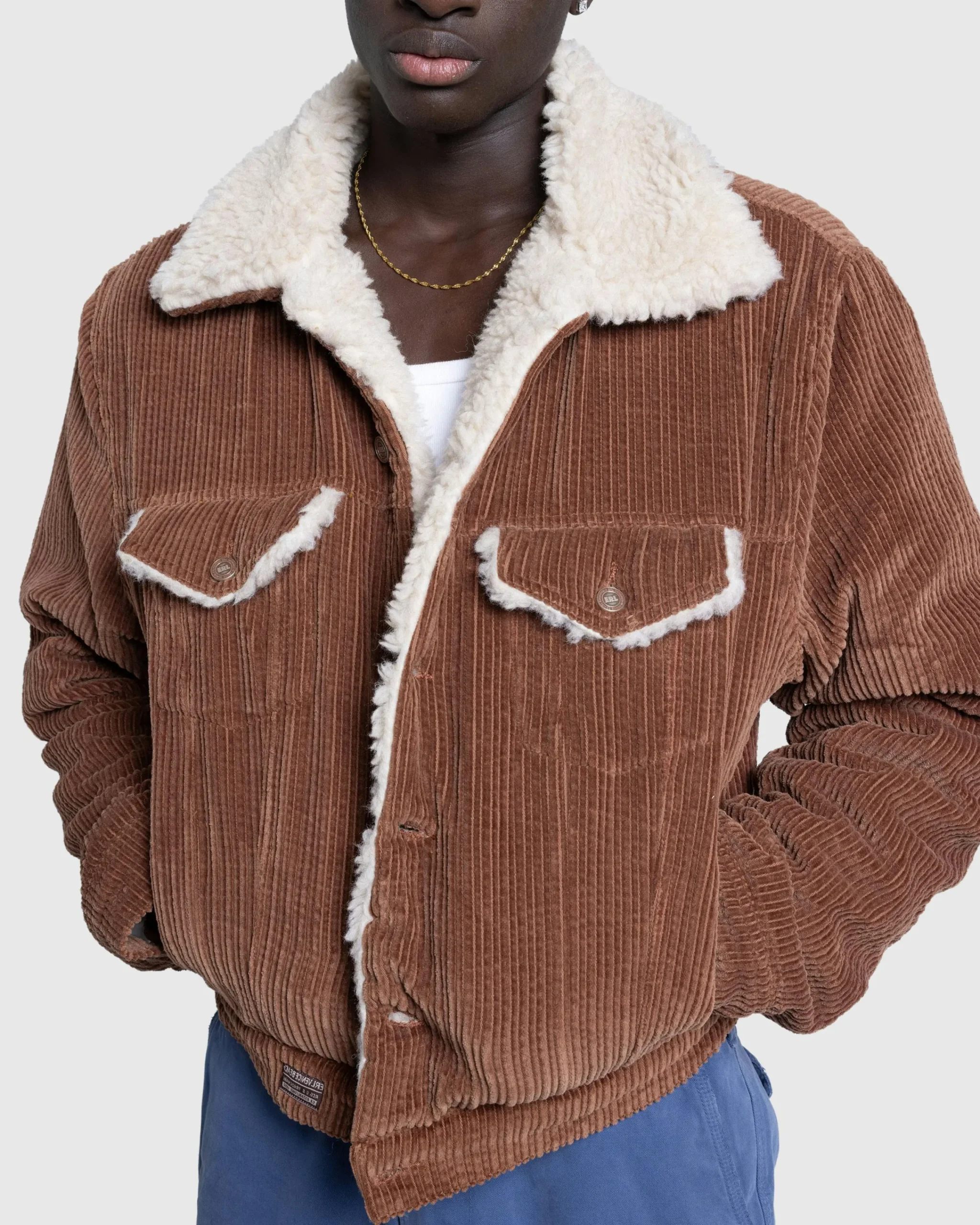 ERL Sherpa Corduroy Trucker Jacket- Outerwear