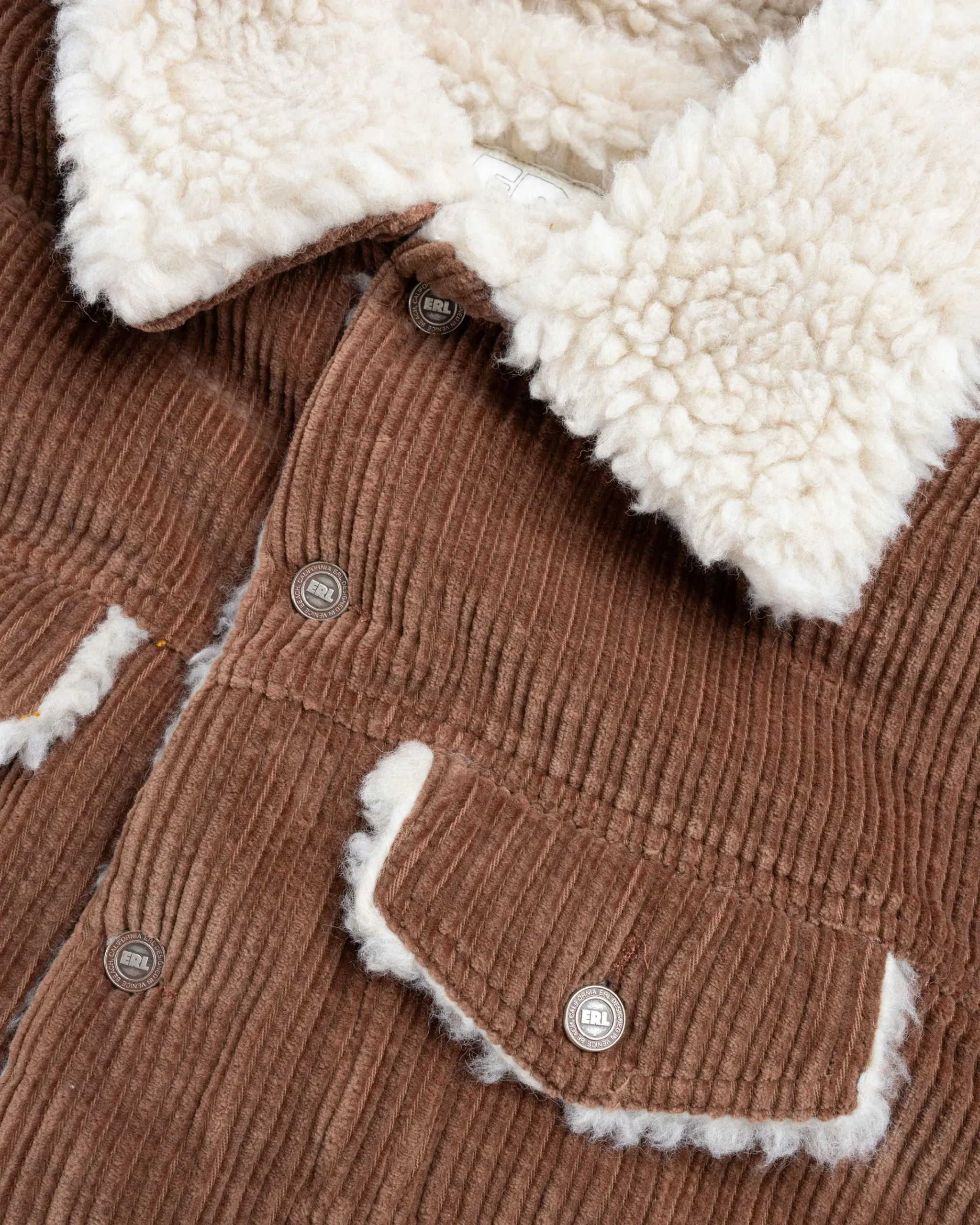 ERL Sherpa Corduroy Trucker Jacket- Outerwear