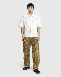 Lemaire Short-Sleeve Pyjama Shirt Pale Mastic- Shirts
