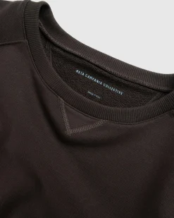 Meta Campania Collective Sigmar Jersey Cotton Short-Sleeve Crew Neck Dark Chocolate Brown- Tops