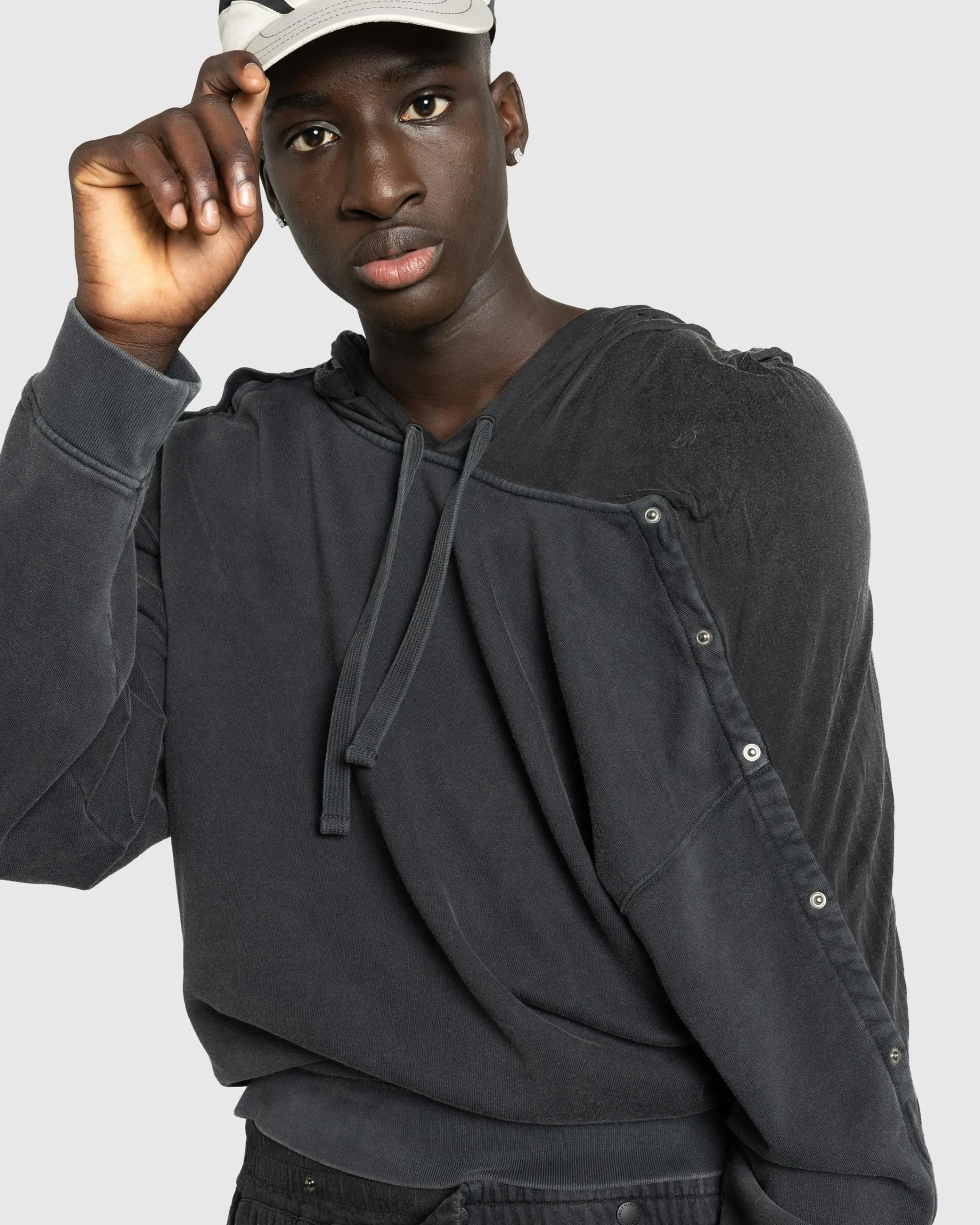 Y/Project Snap Insert Hoodie Vintage Black- Sweats