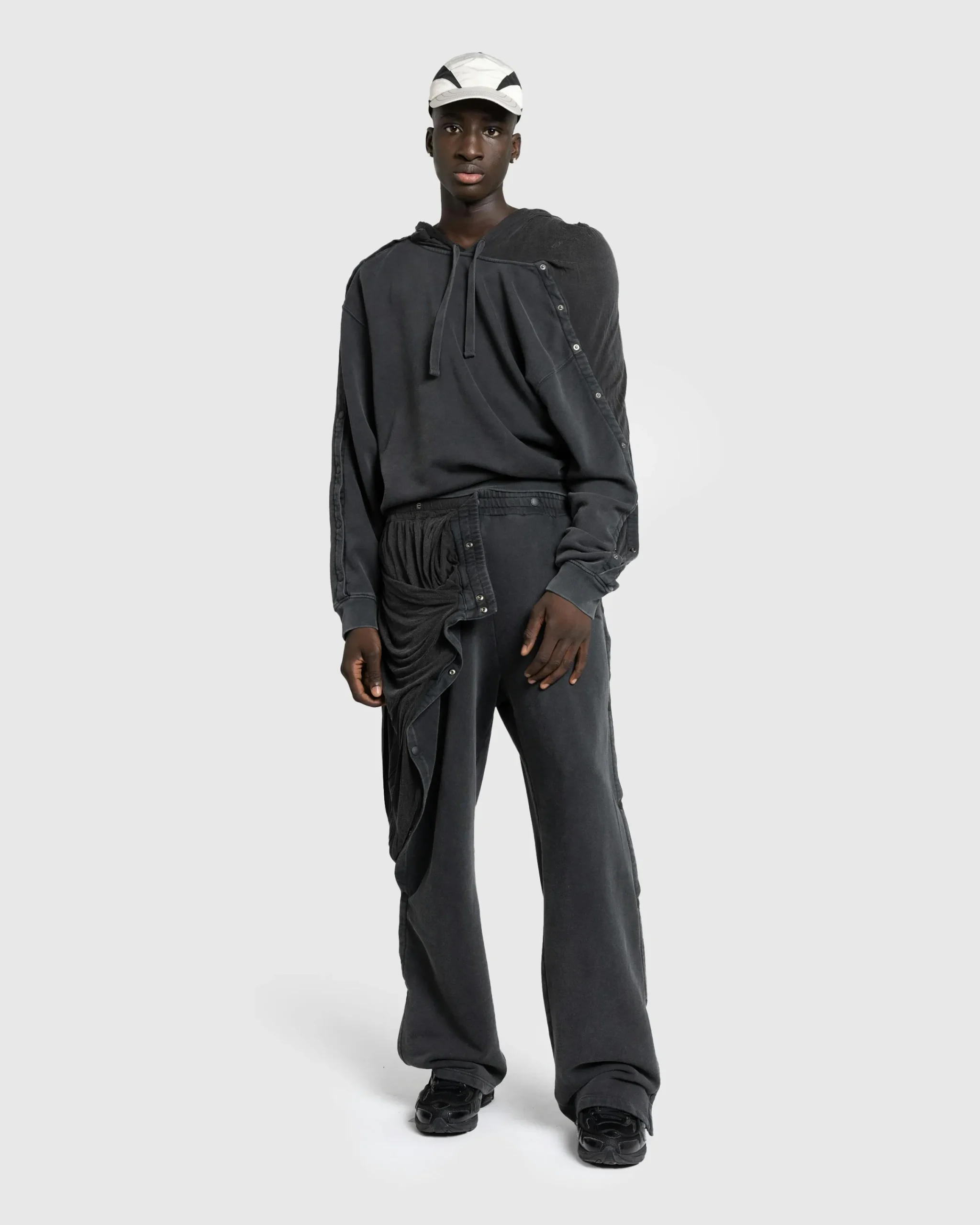 Y/Project Snap Insert Hoodie Vintage Black- Sweats