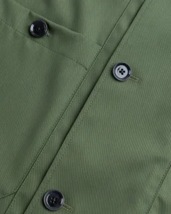 Lemaire Soft Military Overshirt Smoky Green- Shirts