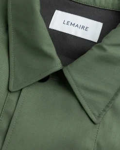Lemaire Soft Military Overshirt Smoky Green- Shirts