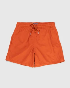 Vilebrequin Solid Swim Shorts Red Tea- Swimwear