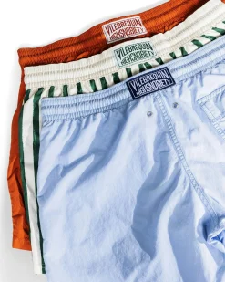 Vilebrequin Solid Swim Shorts Red Tea- Swimwear