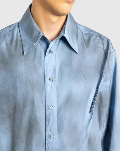 Y/Project Spray Pinched Logo Shirt Light Blue/Grey- Shirts