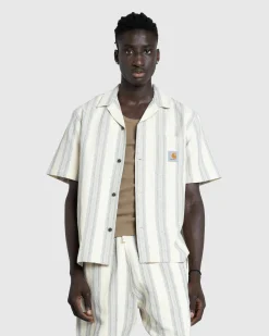 Highsnobiety S/S Dodson Shirt Dodson Stripe Natural- Shirts