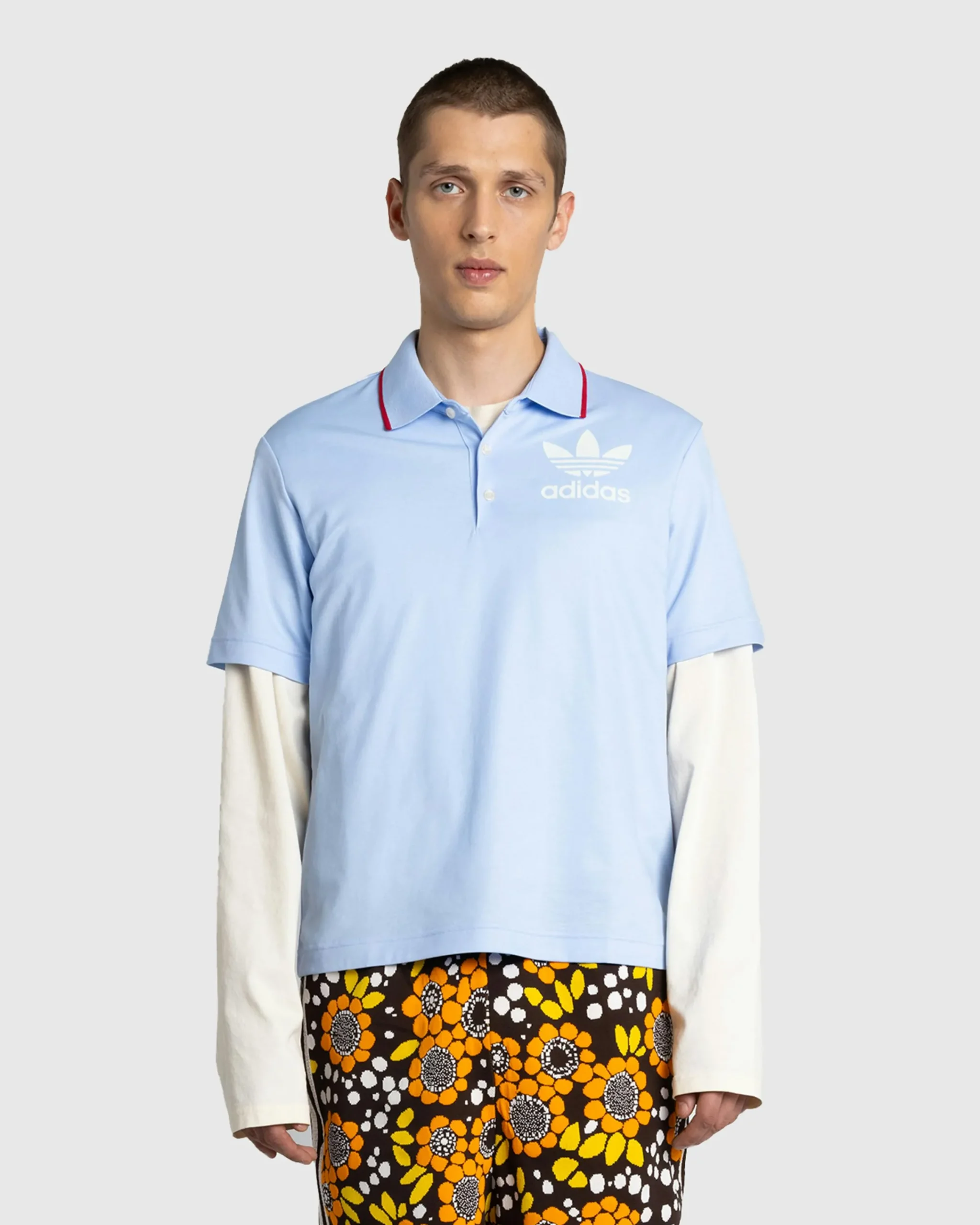 adidas S/S Polo Glow Blue- Tops