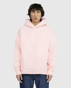 Acne Studios Stamp Logo Hoodie Pale Pink- Sweats