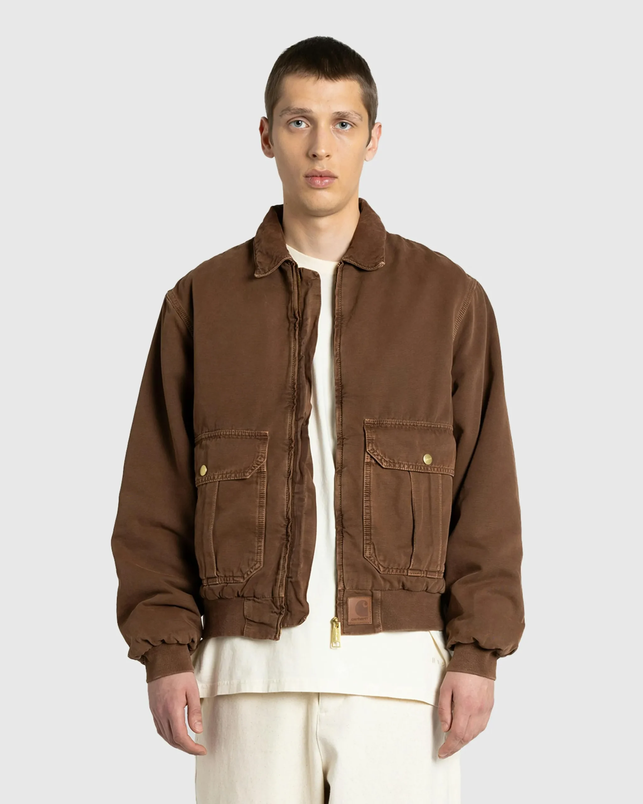 Carhartt WIP Stanton Jacket Chocolate / Chocolate /Stone Dyed- Outerwear