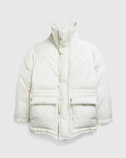 Tekla Stripe Down Jacket Snow Stripes- Outerwear